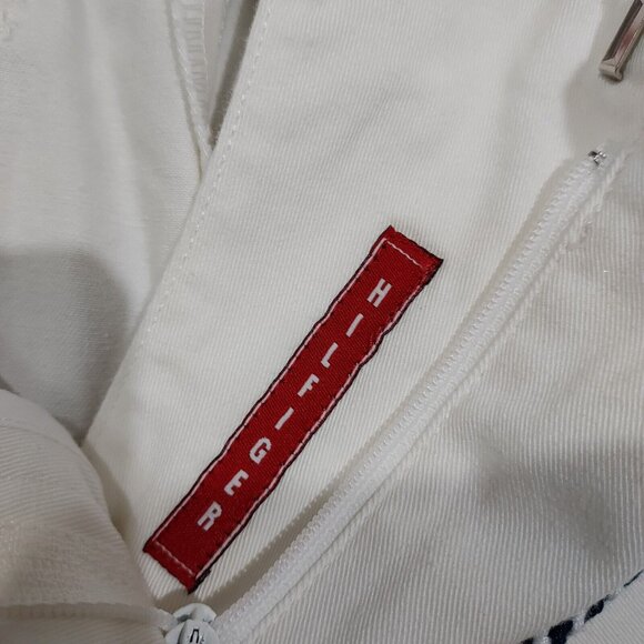 TOMMY HILFIGER White Cotton Cropped Capri wide leg Pants Size 4 NWT vintage 2000 - Picture 3 of 10